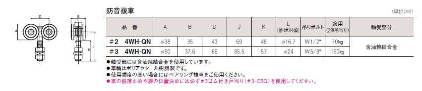 87%OFF!】 ダイケン 2号ドアハンガー用防音複車 <br>2-4WH-QN 1個<br><br> 241-6409<br><br><br> 