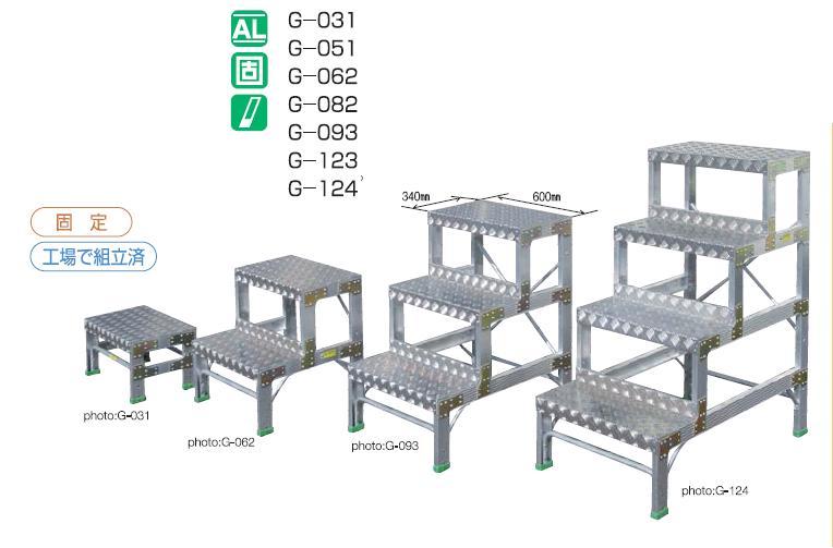 ナカオ 作業用踏台 G-031・G-051・G-062・G-082・G-093・G-123・G-124