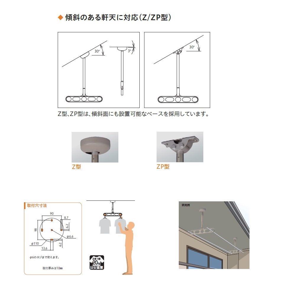 川口技研 軒天用ホスクリーン(1本シャフトタイプ) Z-104-LB・Z-104-DB