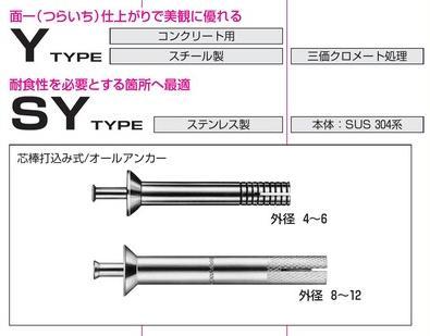 サンコーテクノ ステンレス製オールアンカー(SYタイプ)SY-420・SY-425