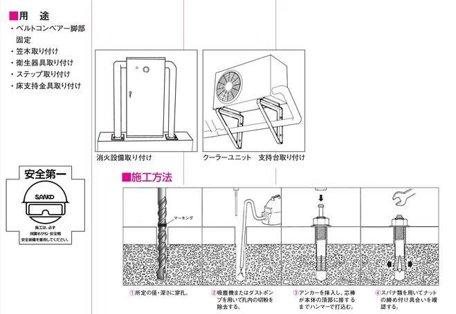 サンコーテクノ ステンレスオールアンカー SC-645・SC-660・SC-680・SC