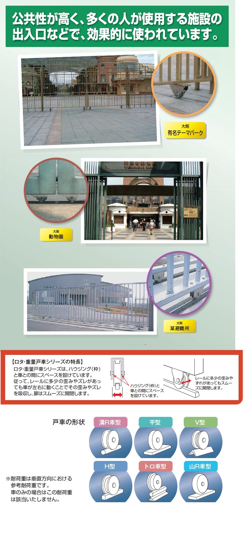 ヨコヅナ ロタ・ステン重量戸車 110mm V型 WBS1105 - 2