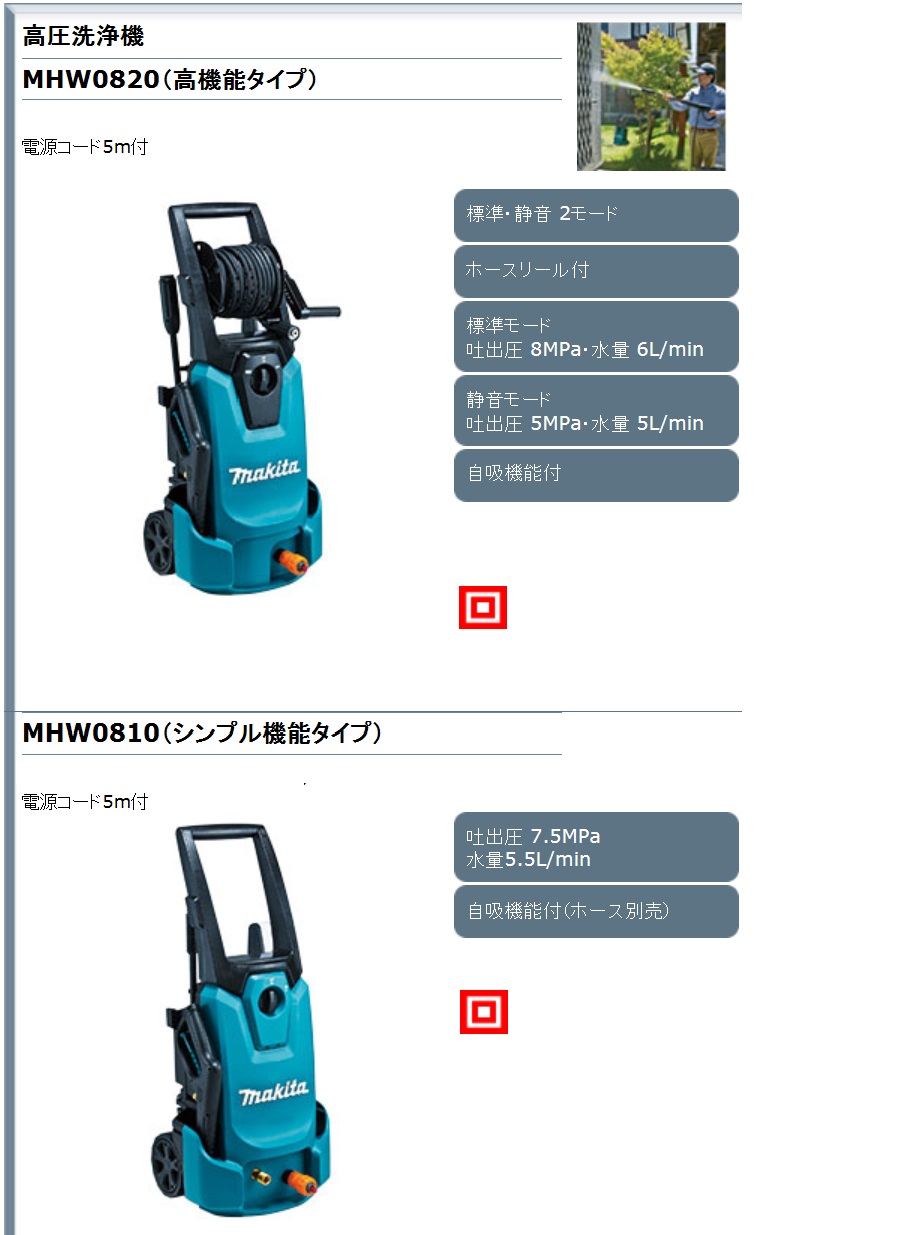 マキタ(Makita) 高圧洗浄機 シンプル機能タイプ 100V 50/60Hz