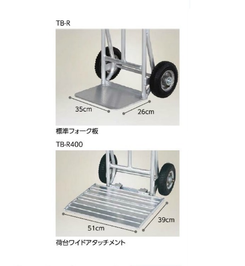 ﾊｾｶﾞﾜ アルミ製重量物運搬台車[TB タフボーイ] TB-R TB-R400 / 建築