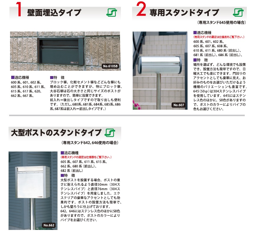 送料無料　おしゃれな郵便受けポスト　ハッピー金属　　ファミール６１７　ステンレス製 - 13