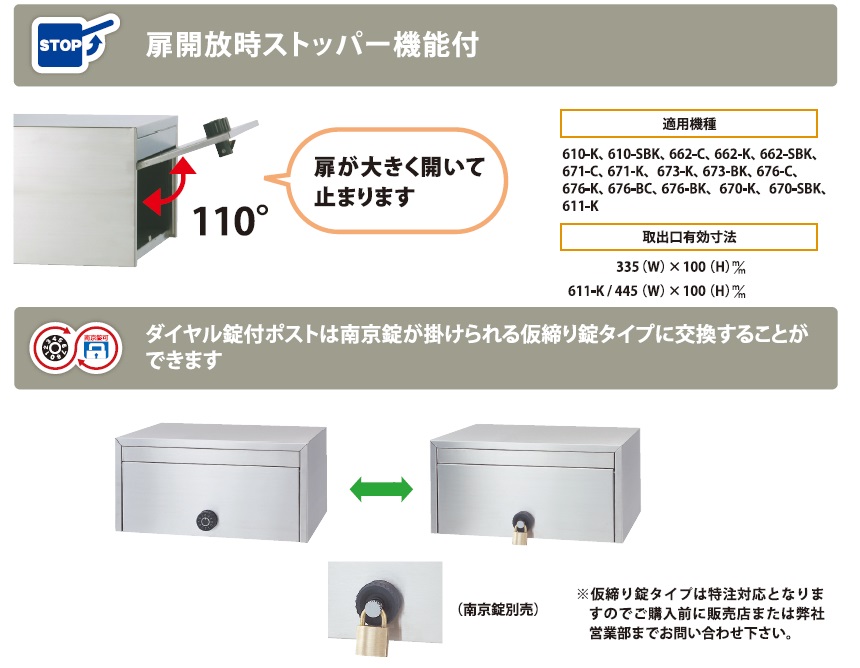 郵便ポスト ハッピー金属ポスト 受箱 裏側 別取付けタイプ 671 鍵無し 郵便箱 ポスト 郵便受け - 2