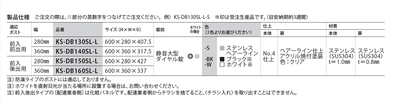 ナスタ 屋内用ダストボックス KS-DB130SL-L・KS-DB140SL-L・KS-DB150SL