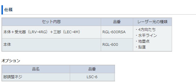 ムラテックKDS レーザー墨出し器[REAL GREEN] RGL-600RSA・RGL-600 