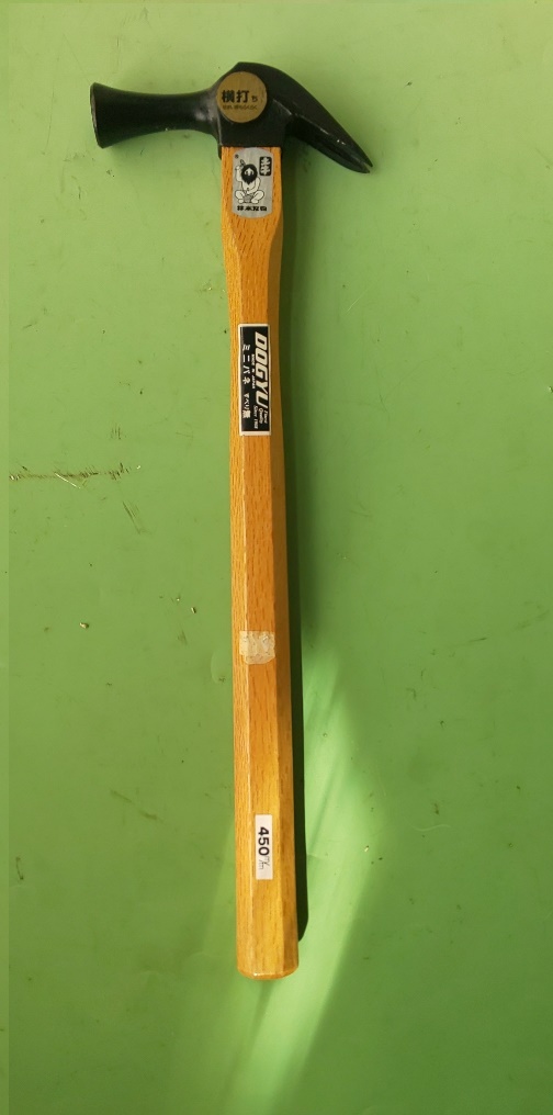 土牛　DOGYU板金用ハンマーグラス柄ブリキヤ鎚　18mm（00648）全長：約340mm頭の全長：約102mm口径：19×19mm全重量：約340g金鎚 かなづち